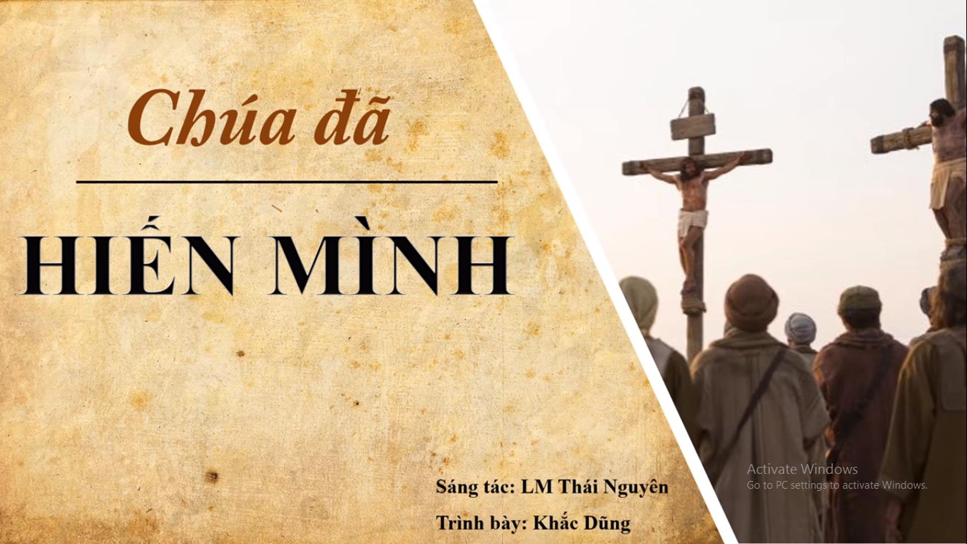 Bài hát Chúa đã hiến mình có lời và file PDF