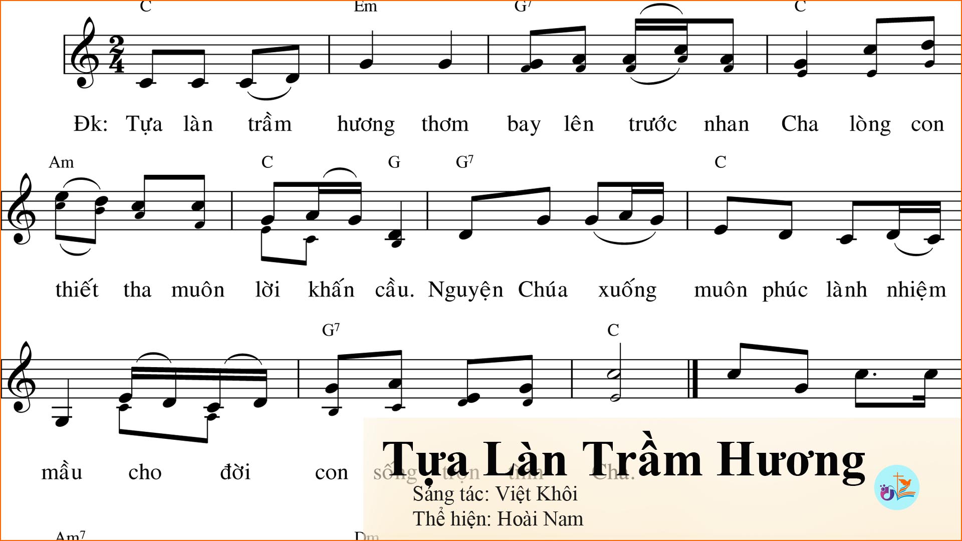 Tựa làn trầm hương – Việt Khôi – Pdf, mp3, lyrics lời bài hát